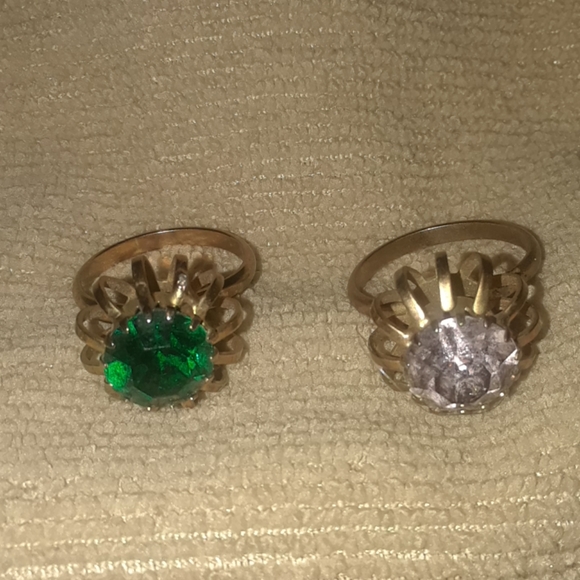 Assortment of 7 gold plated rings - Picture 4 of 6